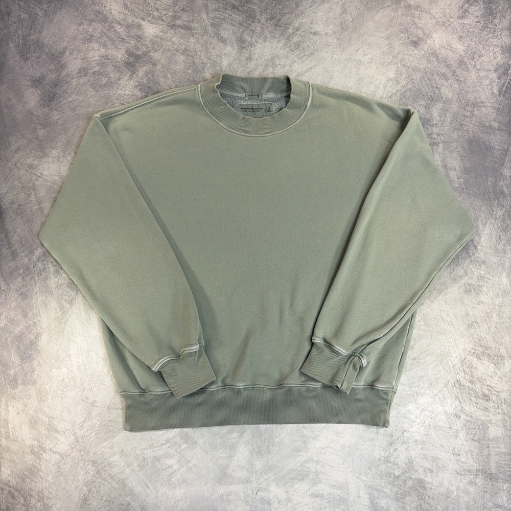 Abercrombie & Fitch Sweatshirt Womens XS Green Oversized Soft Essentials Fleece